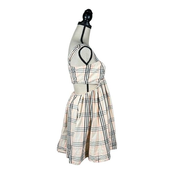 Free People Bridget Plaid Cut Out Mini Dress - Picture 4 of 6